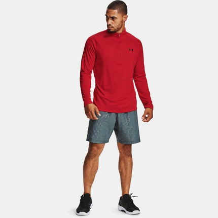 Under Armour Tech 1/2 Zip Top - Red |T-Shirt | Under Armour | Absolute Rugby