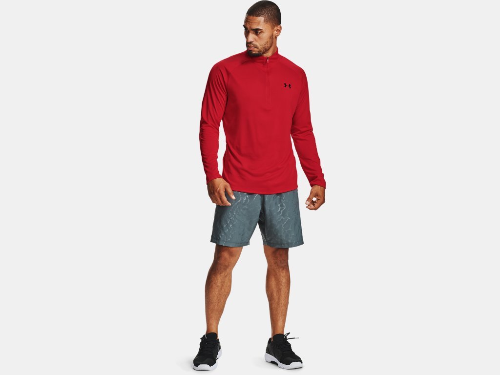 Under Armour Tech 1/2 Zip Top - Red |T-Shirt | Under Armour | Absolute Rugby