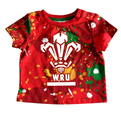 Wales Rugby 21/22 Infants Splatter T-Shirt |Infants | Brecrest | Absolute Rugby