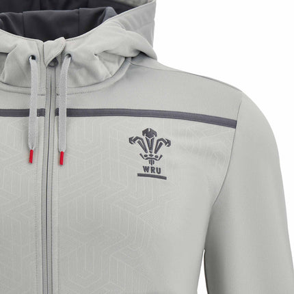 Wales Rugby Kids Full Zip Travel hoody 22/23 |Kids Hoody | Macron WRU | Absolute Rugby