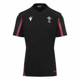 Wales Rugby Kids Training T-Shirt 22/23 Black |Kids T-Shirt | Macron WRU | Absolute Rugby