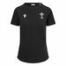 Wales Rugby Womens Travel T-Shirt 22/23 Black |T-Shirt | Macron WRU | Absolute Rugby