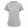 Wales Rugby Womens Travel T-Shirt 22/23 Grey |T-Shirt | Macron WRU | Absolute Rugby