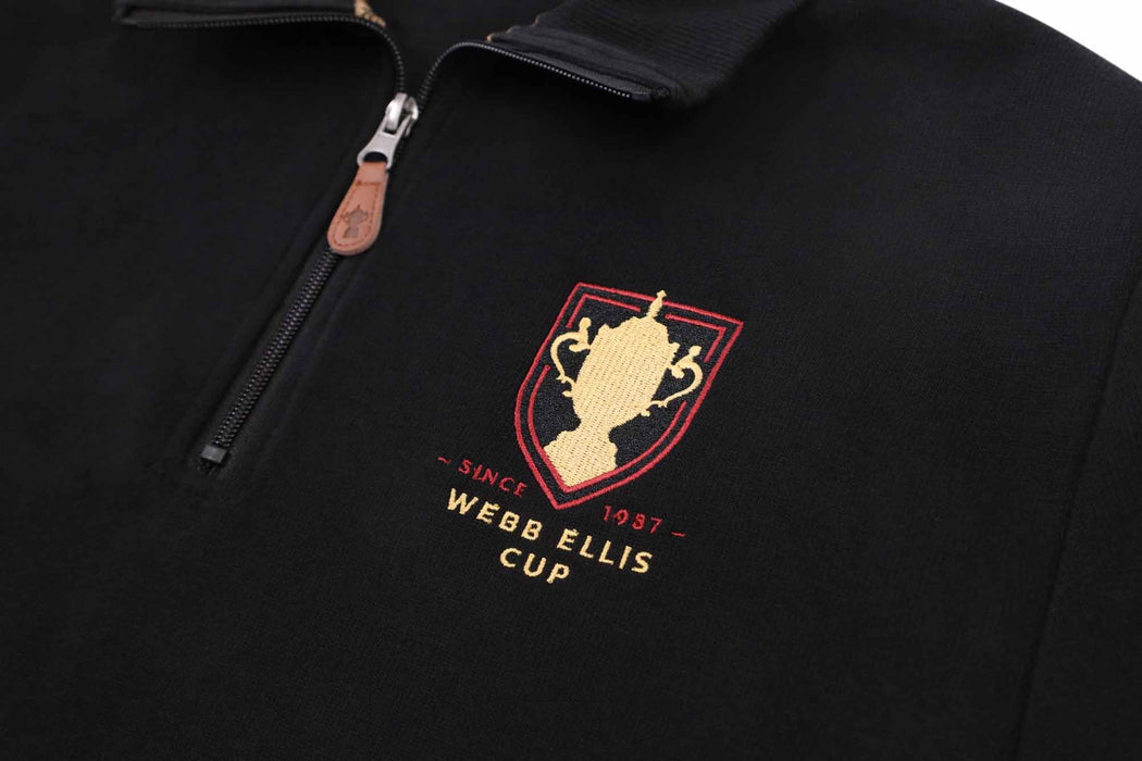 Webb Ellis Cup Qtr Zip Top - Black |Outerwear | Webb Ellis Cup | Absolute Rugby